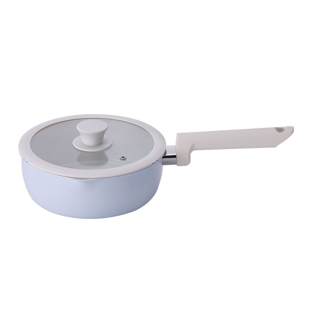 밀양본차이나 [쿠안] IH멀티포트_크림블루 (유리뚜껑포함)_20cm