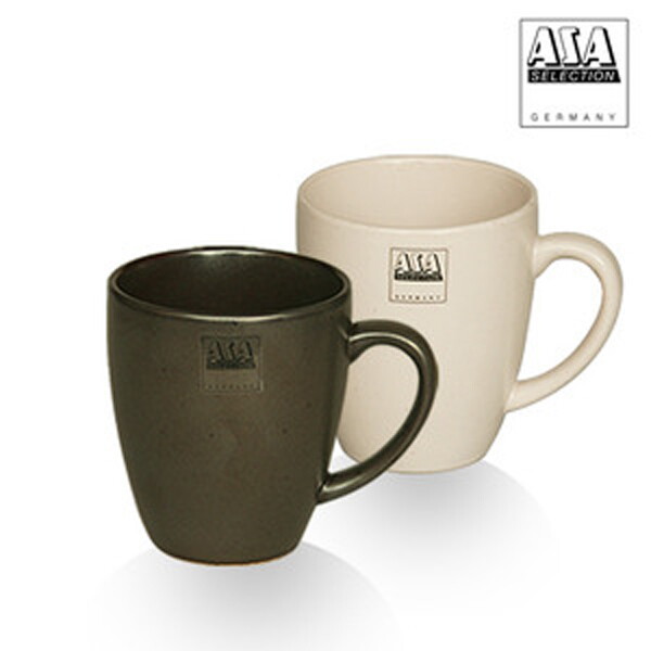 (주)유리스컴퍼니 아사셀렉션 [아사셀렉션] 쿠바 스톤+크림 빅머그 2P세트 400ml