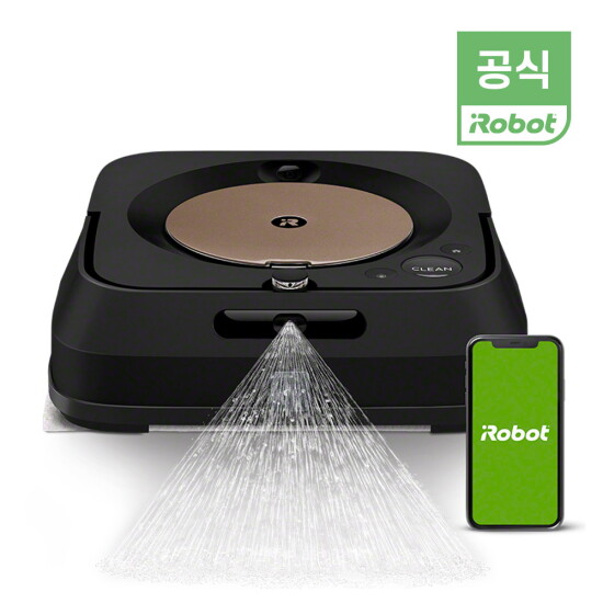 [아이로봇(IROBOT)][아이로봇] 브라바젯 m6 블랙에디션 물걸레 로봇청소기+일회용 마른걸레 7p 기본증정
