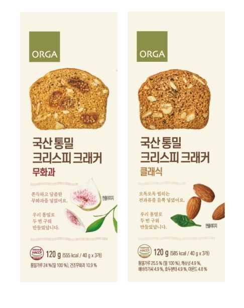 올가 국산 통밀 크리스피 크래커 무화과와 클래식(120g2ea)