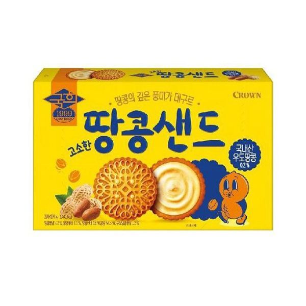 알티피아 [하프클럽/알티피아]크라운 국희 고소한 땅콩샌드 93gx10개(반박스)