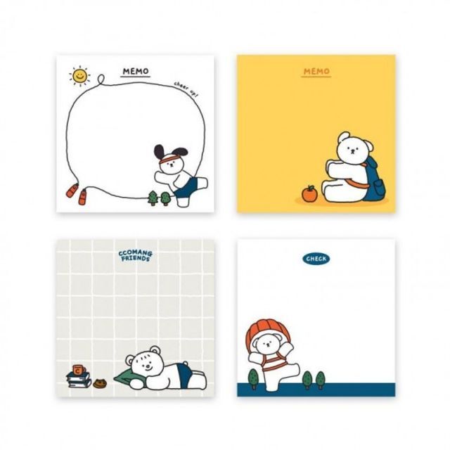 지오벤처스 아기잠메모지 이쁜떡메 피드백 소형 메모지세트