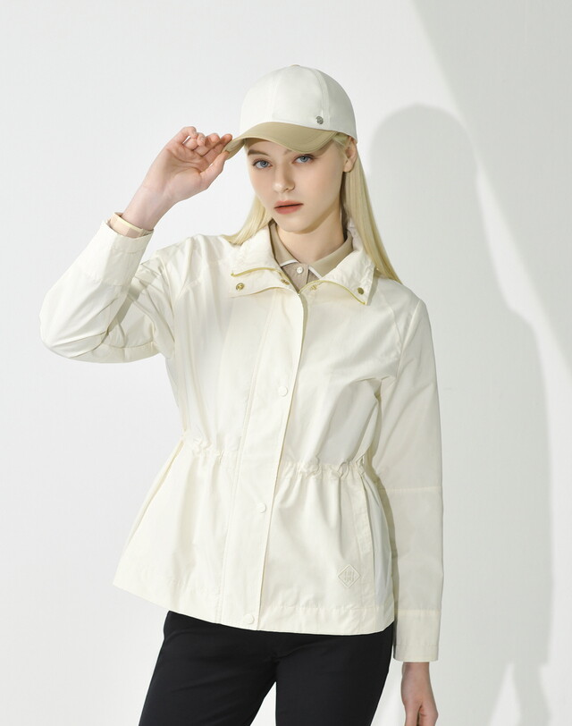 LF 닥스골프 [닥스 골프 여성] [24SS] DNJU4A201CR 클리어런스 크림 단색 면혼방 사파리 점퍼