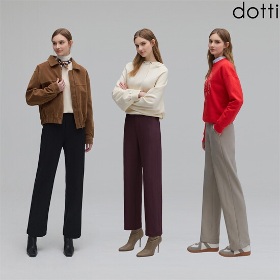 [도티]도티 25FW 여성 사방스판 기모 본딩 릴렉스핏 팬츠 3종 (PNWW)