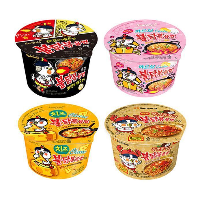 상세설명참조 셀러허브 식품 삼양 불닭볶음면 오리지널4개+까르보4개+치즈4개+푸팟퐁커리4개 16개