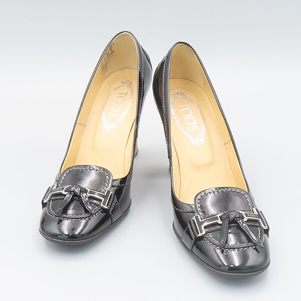 TOD'S 토즈 [중고] 토즈 스미스마켓 중고명품 - 토즈 페이던트 더블 T 펌프스 구두 - K1601TD