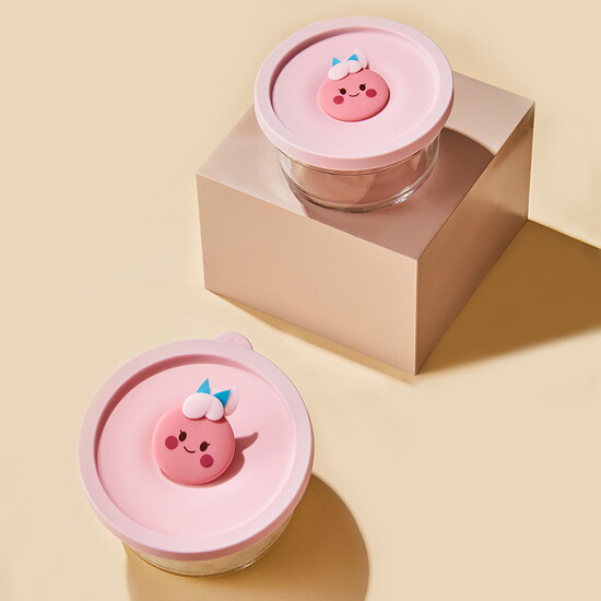 [글라스락]글라스락X브레드이발소 마카롱 햇밥용기 2조 세트