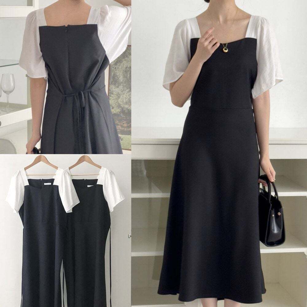 모노무드 [모노무드]모노무드 RDSDU456 허그쉬폰플레어원피스 505U456S 빅사이즈 여성의류