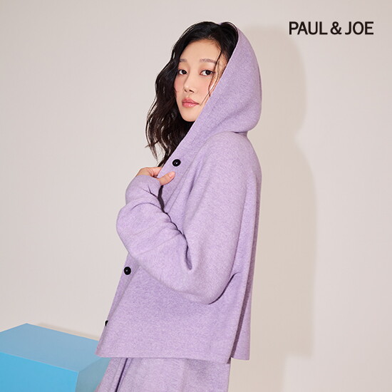 [폴앤조](25NEW) 메리노울 블렌딩 홀가먼트 후드 가디건