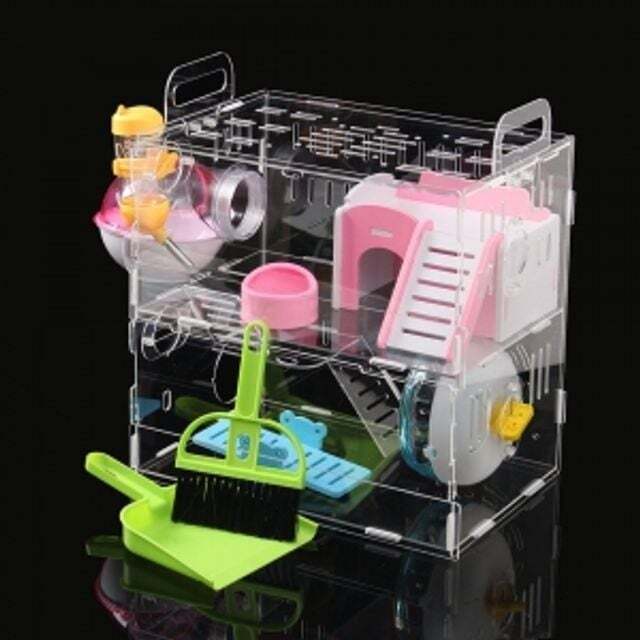 에이치플러스몰 햄스터하우스 DIY 아크릴 햄스터 케이지 풀세트 햄스터키우기 시소
