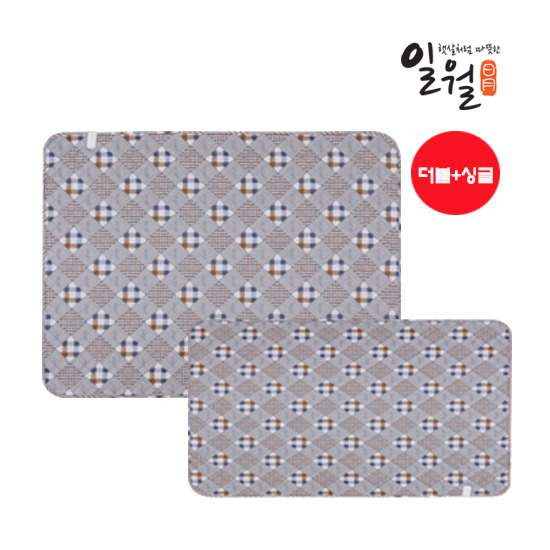 [일월] [더블+싱글] 스마트 스타일리쉬 카본 온열매트 2개 세트