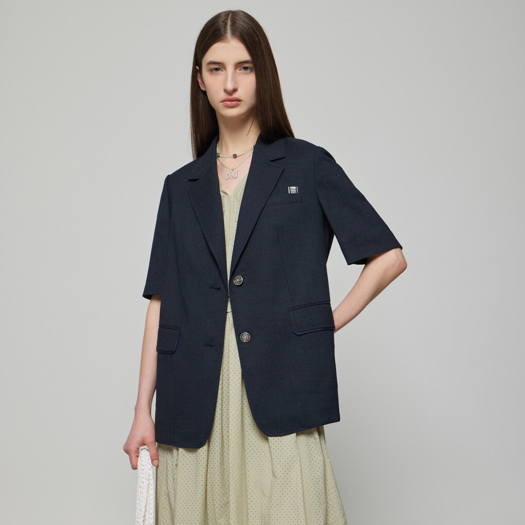 듀엘(행사) 린넨 반팔 셋업 자켓(D252MSF047)