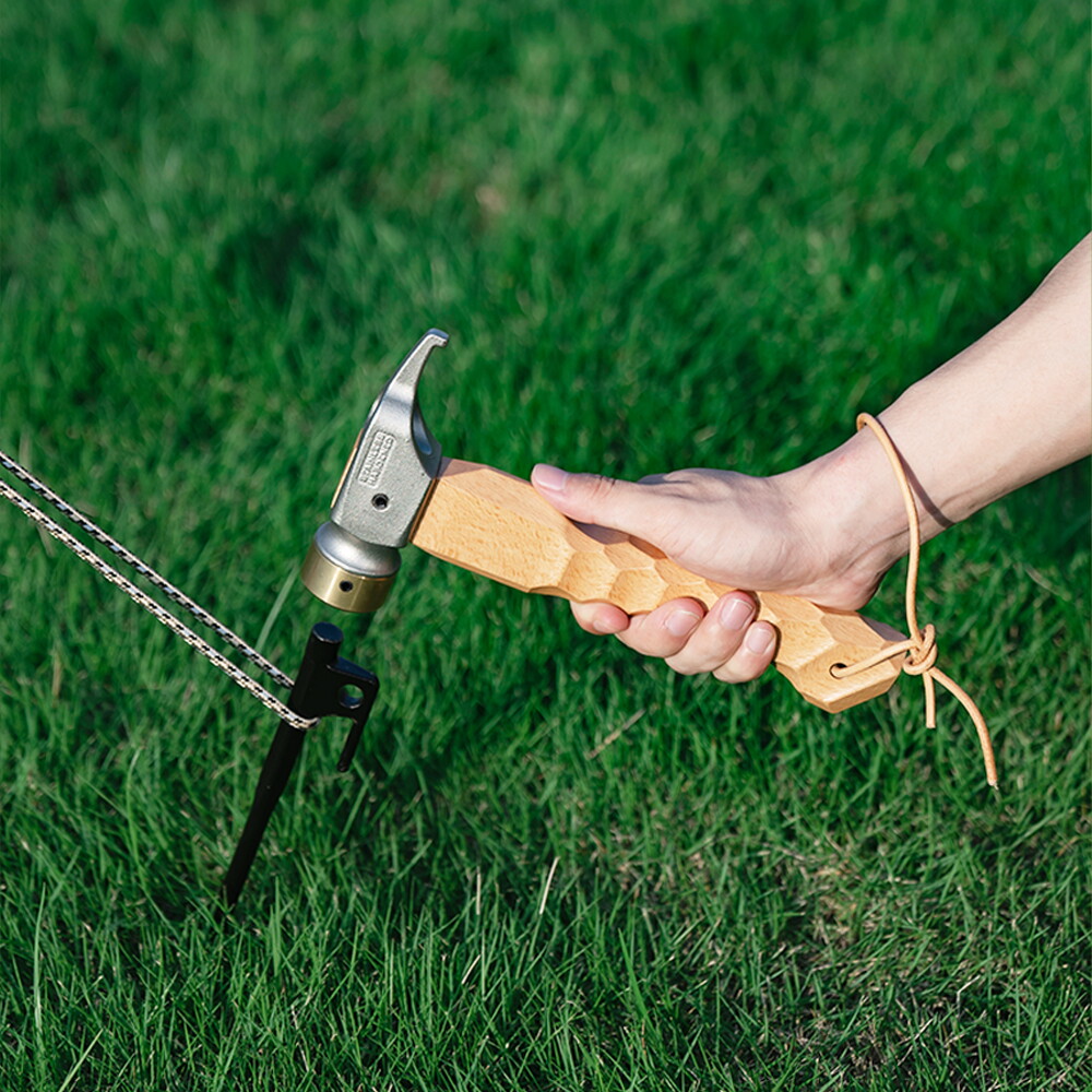 미티어소원 스카이필드 캠핑 파운딩 해머 (SF-HM-070) / 망치 텐트 타프 단조팩 동 우드