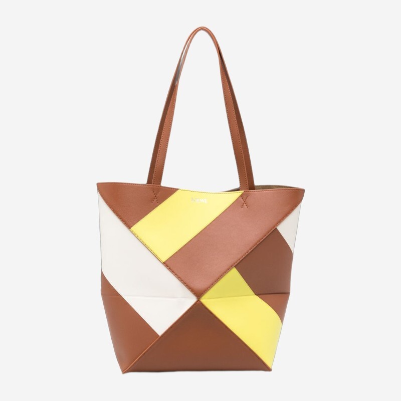 LOEWE 로에베 로고 지오메트릭 패치워크 쇼퍼백 A779G50 XA60220