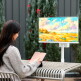 [와이드뷰][무선출시/7%쿠폰] [와이드무빙뷰] 무선 삼탠바이미 V3-Air 셋트 32인치 FHD QLED 화이트에디션 중소바이미 스마트 이동식 TV (유선가능)