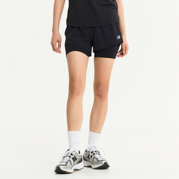 뉴발란스 뉴발란스반바지 GQT NBNVE4P012-19 WOMEN RC 3부 2IN1 숏팬츠 (STANDARD FIT)