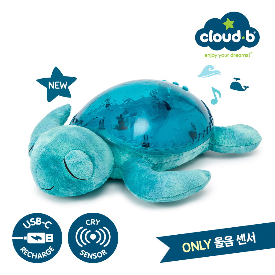 CLOUDB 클라우드비 [클라우드비] 수유등 수면유도 애착인형 물결 멜로디 거북이 아쿠아 (충전식)