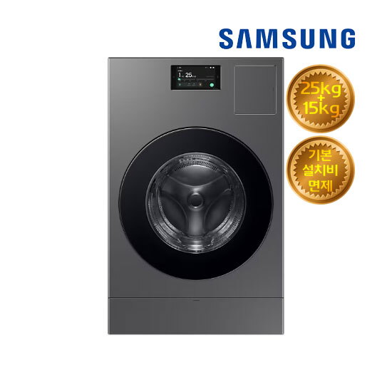 삼성전자 [렌탈]삼성전자 삼성 비스포크 AI 콤보 세탁기 건조기 렌탈 (25kg+15kg) WD25DB8995BZ/60개월 의무사용