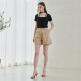 [누브][정상가 78000원][누브] Two Tuck Cotton Short Pants - Beige