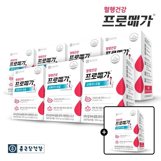 ● [단 하루 한박스 더!] 종근당건강 프로메가 오메가3 듀얼 8박스 (1박스 : 890mg*60캡슐)