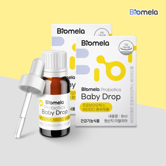 [바이오메라][바이오메라] 프로바이오틱스 베이비드롭 2개월분(8ml*2) 3억 아기 유산균 비타민 D