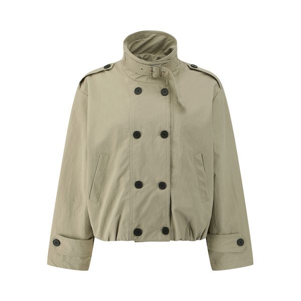 나인식스뉴욕 [하프클럽/나인식스뉴욕]버클 넥 더블 버튼 트렌치 자켓 (NQ1JK017L0)