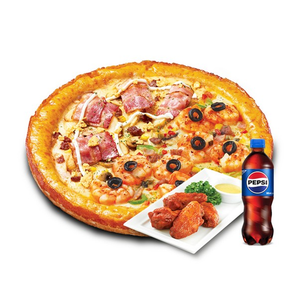 스마트콘 미스터피자 (미스터피자) 하프앤하프M+핫윙4+콜라500ML