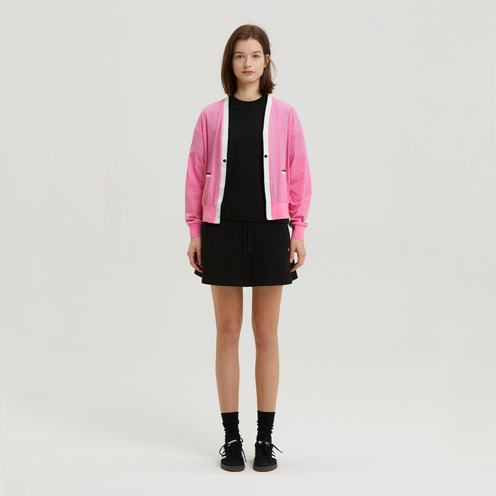 에이븐 [에이븐]슬림 플레어 밴딩 스커트 블랙