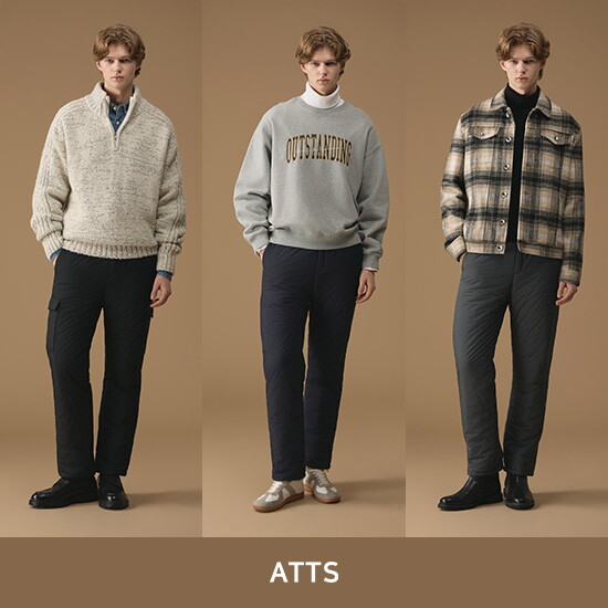 [엣츠]O ATTS 엣츠 남성 원마일 패딩팬츠 3종(카고1종+일자핏2종)