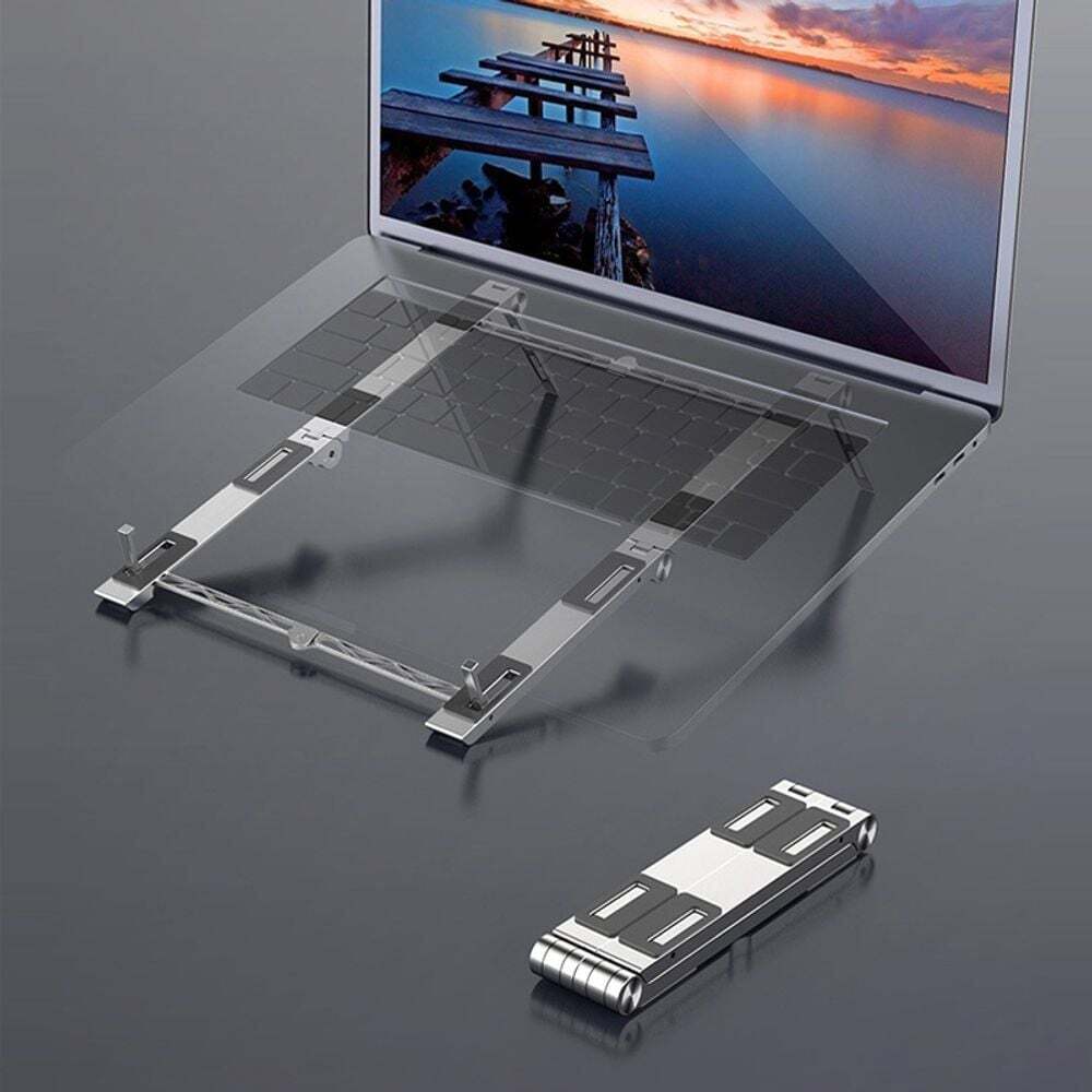 지오벤처스 실버노트북받침 학생 실버 미끄럼방지 기기화환 휴대노트북거치 안정적인