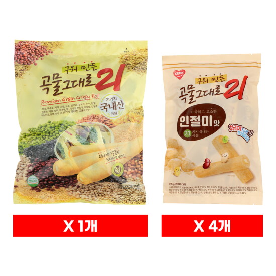 [개미식품]곡물그대로21 오리지널 500g 1봉 + 인절미 150g*4봉