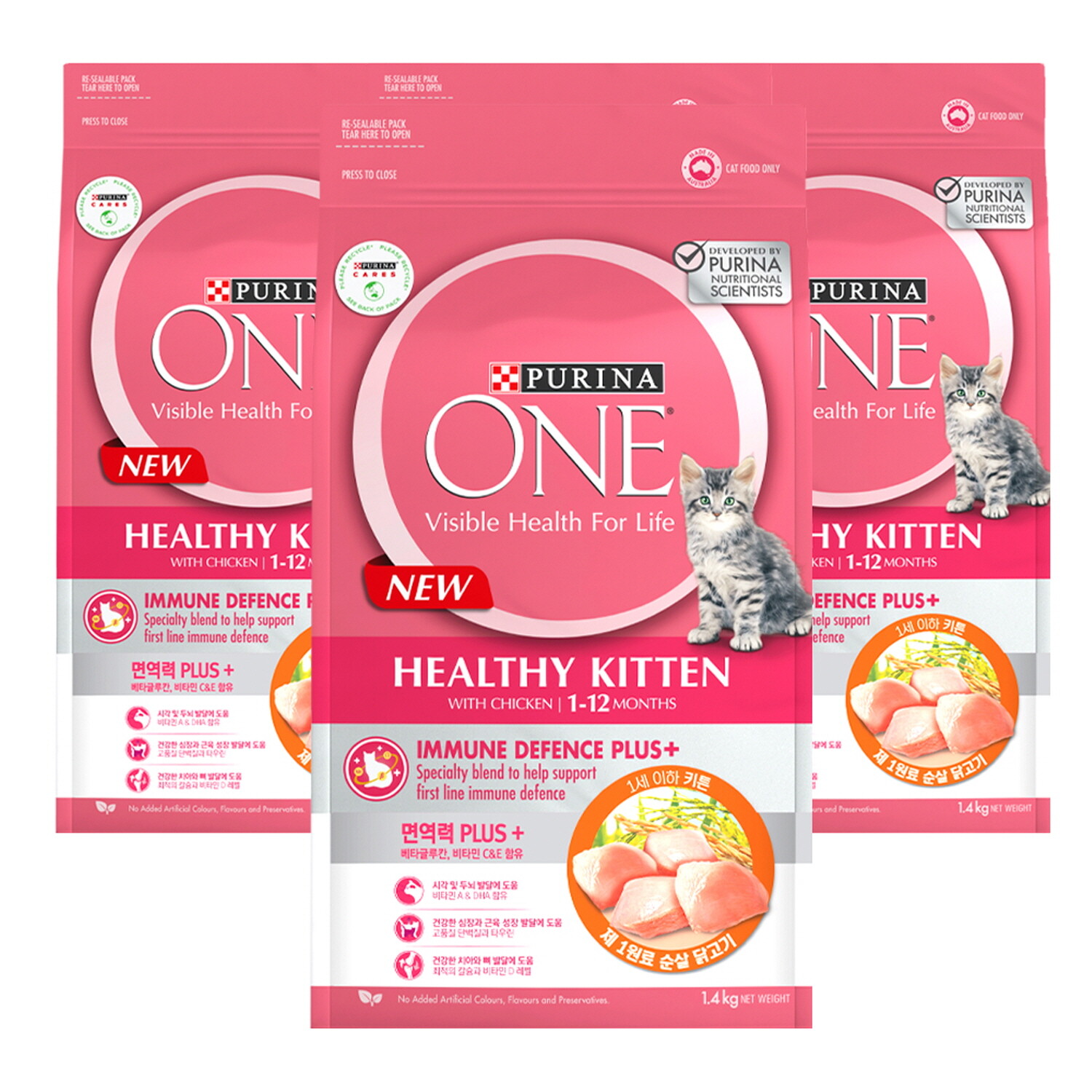 이카루스 퓨리나 원 캣 키튼 사료 1.4kg x 4개