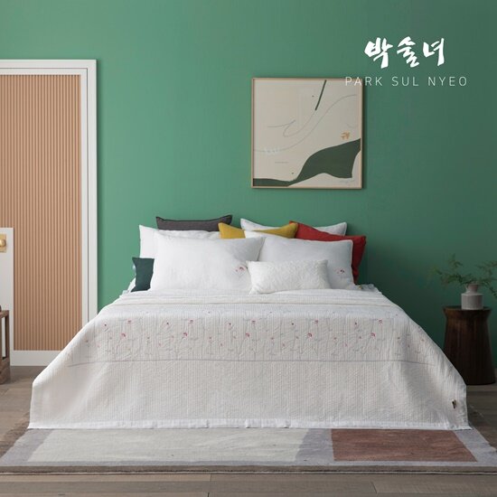 [SS]풍기인견 피그먼트 자수 침구 풀세트_청화