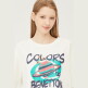 [베네통(공식)][Online Exclusive] 토성 티셔츠_BATSE1431WH