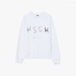 [MSGM] 여성 배색 로고 맨투맨 화이트