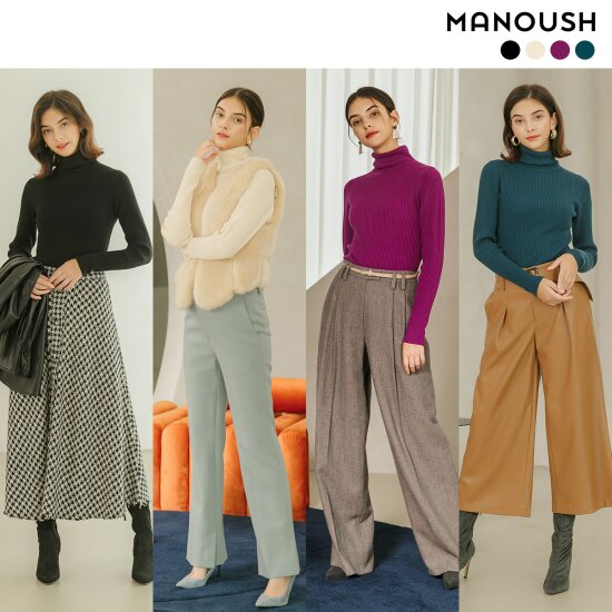 마누쉬 21fw 워셔블 하이넥 니트 4종