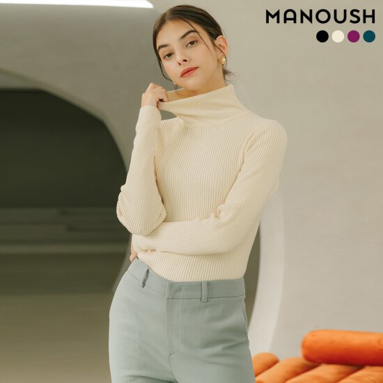 마누쉬 21fw 워셔블 하이넥 니트 4종