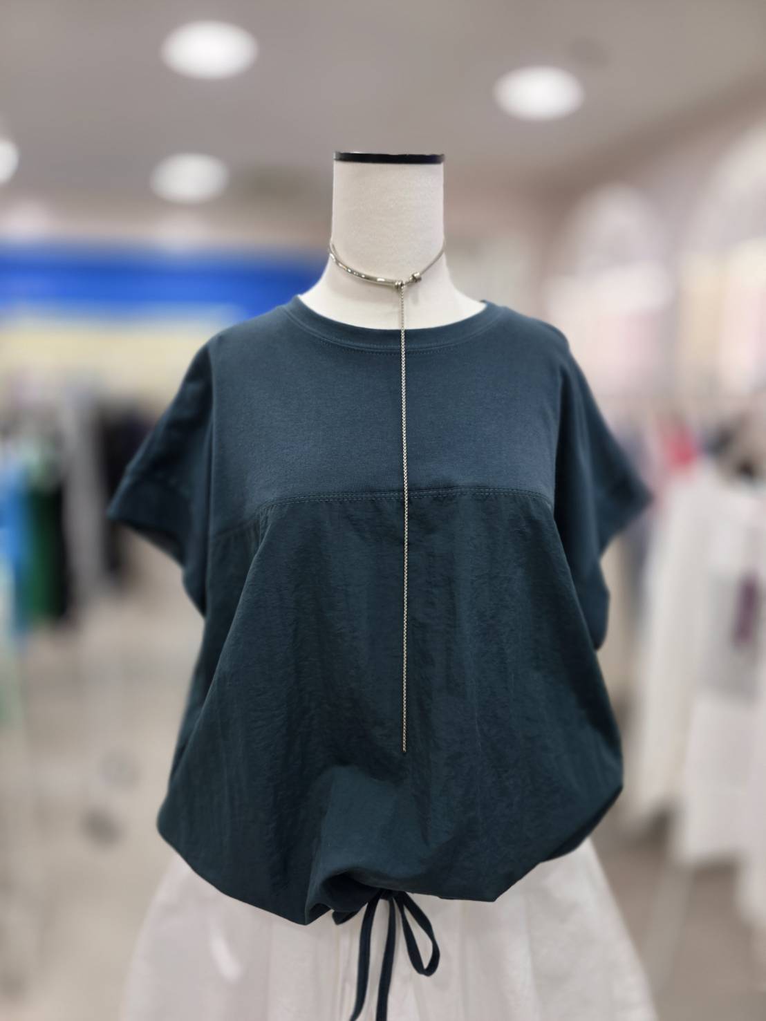 (주)스타일씨앤씨 스테파니 [스테파니]스테파니 배색 스트링 티셔츠 A25TS5303