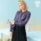 [안나수이]안나수이 ANNA SUI 오리지널 패턴 실크 블랜딩 블라우스