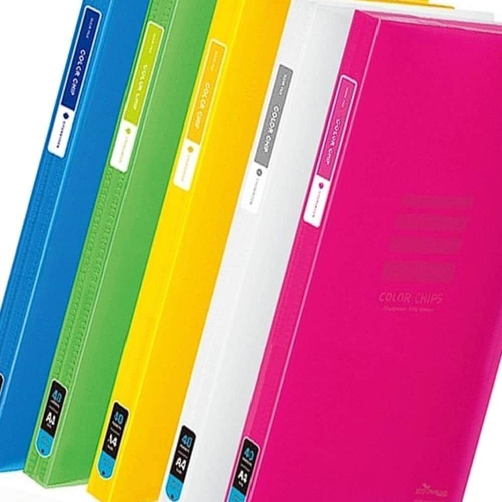 친절한탄씨 문서 정리용 칼라 화일 스카이블루색 A4 40매 휴대용 문구 정리함