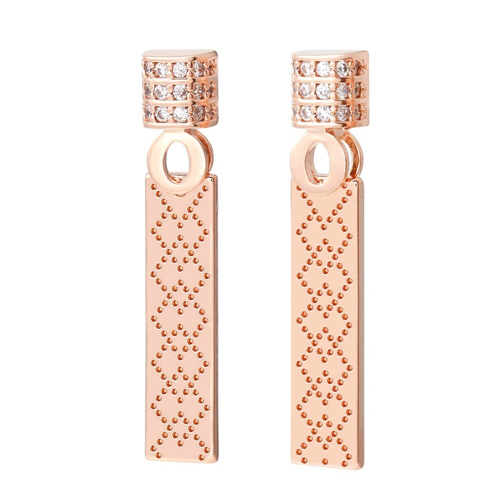 미니아트 [미니아트] 14K 금침 이어링 아델리오 아가타 스틱 큐빅 드롭 일자침 귀걸이