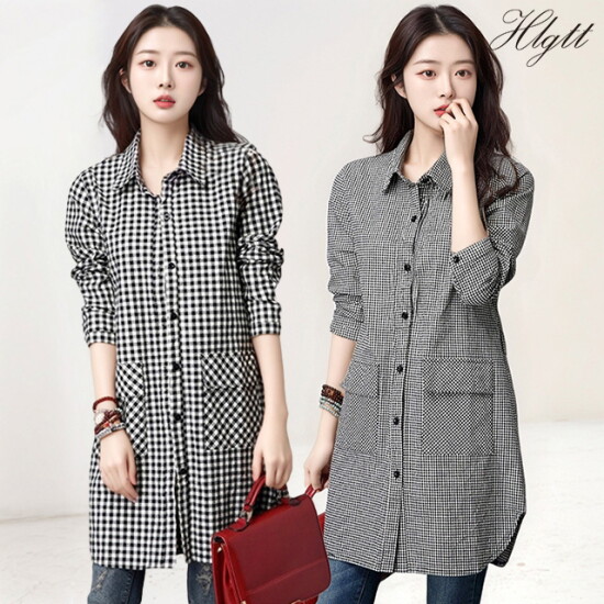 [헬리꽁땡][헬리꽁땡]듀오체크포켓미디셔츠2종