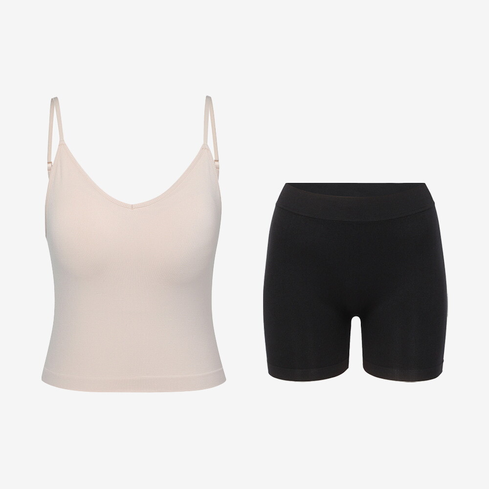 세컨스킨 [세컨스킨][SET] 심리스 캡내장 브라미 속바지 2종