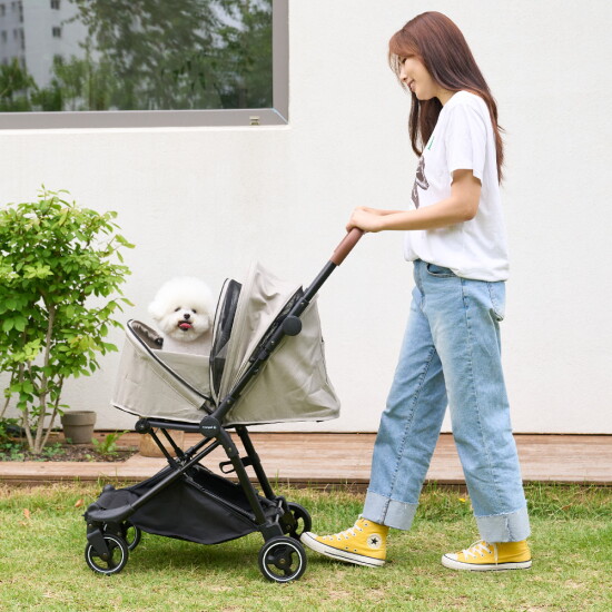 [리안펫]리안펫 트립 이지 펫유모차 강아지 고양이 애견 유모차+레인커버+유모차정리함 증정