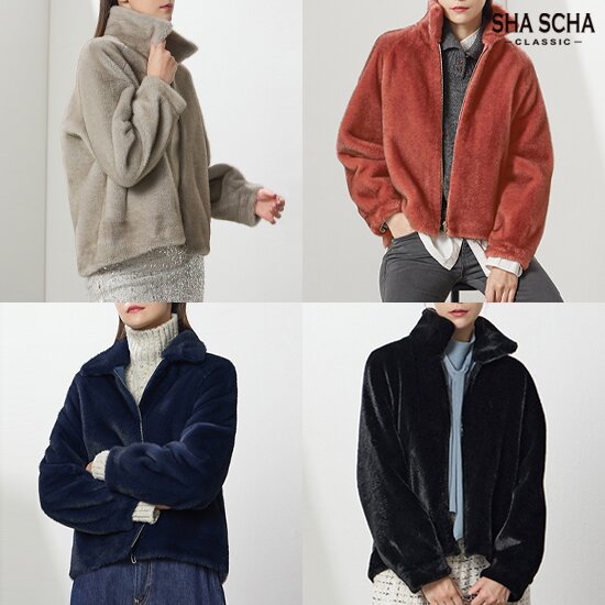 [홈쇼핑인기]샤샤 리버서블 FAUX 밍크 자켓