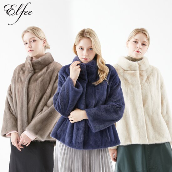 진도 휘메일 풀스킨 밍크 하프코트(EJ01)-유색