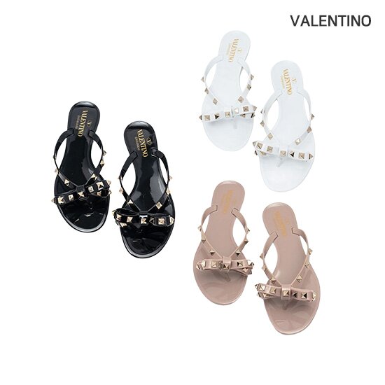 VALENTINO 락스터드 플립플랍 (2S0552-PVS-0NO/001/P45)