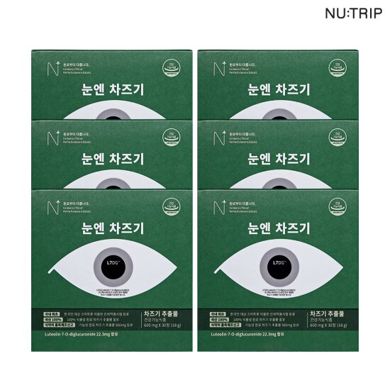 [T더블세트] 2.0레시피 눈엔차즈기 (600mg*30정*6Box, 6개월분)