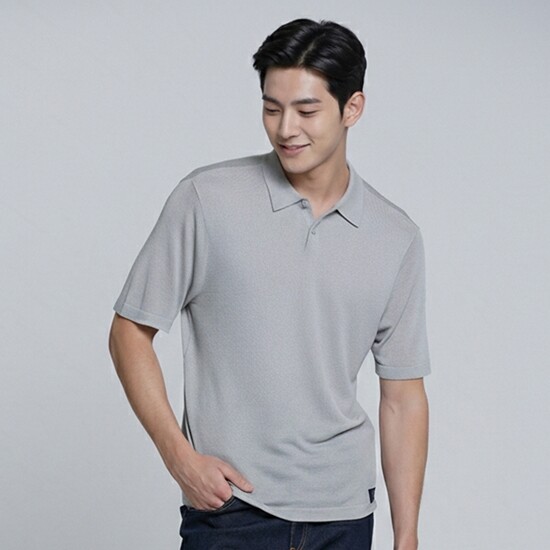 이동수골프(레저) 럭스골프 남성 클래식 카라 반팔 니트 셔츠 LX21SNT4M_UGY