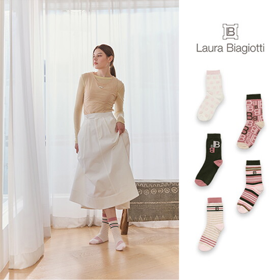 [라우라비아조띠(LAURA BIAGIOTTI)]로고 포인트 삭스 5종